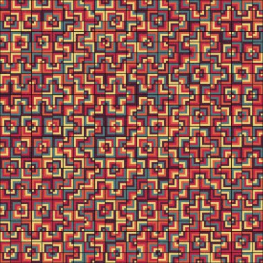 Soyut Geometrik Desen, üretken hesaplama sanatı çizimi