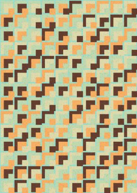 Soyut Geometrik Desen, üretken hesaplama sanatı çizimi