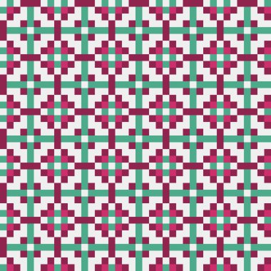 Soyut çapraz desen, üretken hesaplama sanatı, vektör illüstrasyonu 