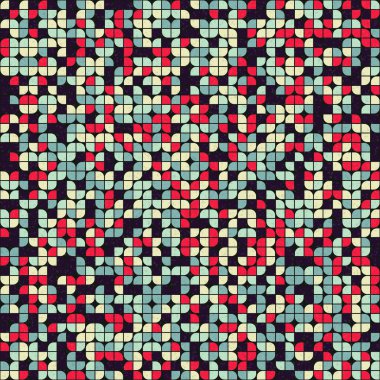 Soyut Geometrik Desen üretken hesaplama sanatı çizimi