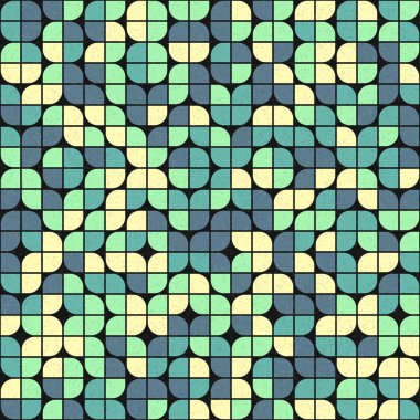 Soyut Geometrik Desen üretken hesaplama sanatı çizimi