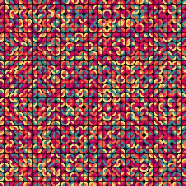 Soyut Geometrik Desen, üretken hesaplama sanatı çizimi