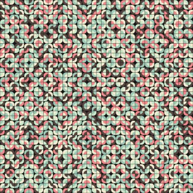 Soyut Geometrik Desen, üretken hesaplama sanatı çizimi