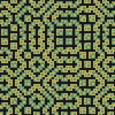 Soyut Geometrik Desen Üretken hesaplama sanatı, vektör illüstrasyonu