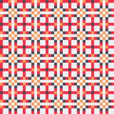 Soyut çapraz desen, üretken hesaplama sanatı, vektör illüstrasyonu 