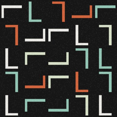 Soyut Geometrik Desen, üretken hesaplama sanatı, vektör illüstrasyonu