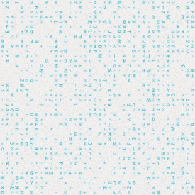 Alfabe harfleriyle soyut geometrik desen çizimi