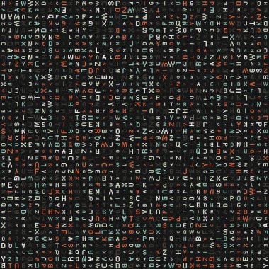 Soyut Geometrik Desen, üretken hesaplama sanatı, vektör illüstrasyonu 