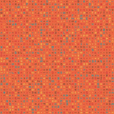 Soyut Geometrik Desen, üretken hesaplama sanatı, vektör illüstrasyonu 