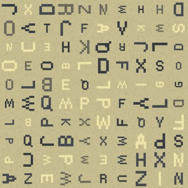 Soyut Geometrik Desen, üretken hesaplama sanatı, vektör illüstrasyonu 