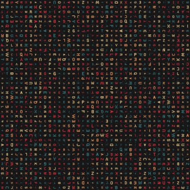 Soyut Geometrik Desen, üretken hesaplama sanatı, vektör illüstrasyonu 