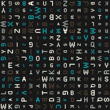 Soyut Geometrik Desen, üretken hesaplama sanatı, vektör illüstrasyonu 