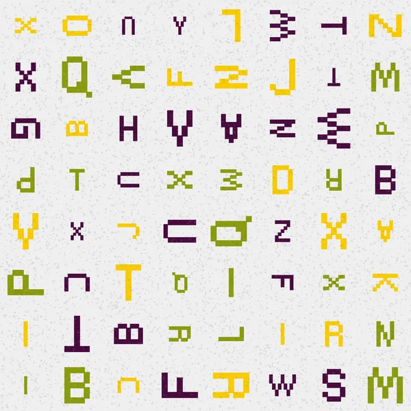 Illustration Géométrique Abstraite Avec Lettres Alphabétiques — Image vectorielle