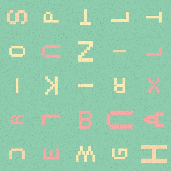Абстрактная Геометрическая Иллюстрация Буквами Алфавита — стоковый вектор