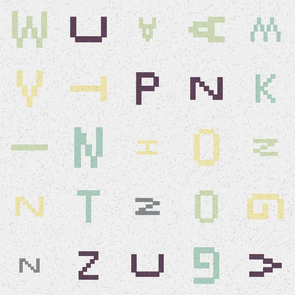 Abstrakte Geometrische Musterillustration Mit Buchstaben Aus Dem Alphabet — Stockvektor