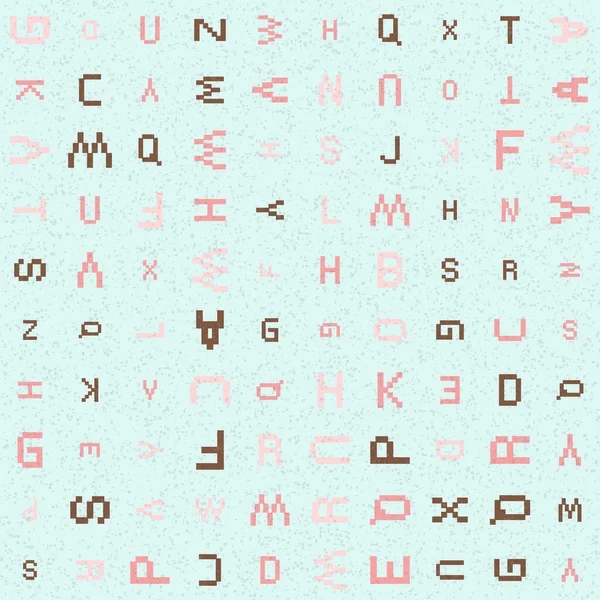 Illustration Géométrique Abstraite Avec Lettres Alphabétiques — Image vectorielle