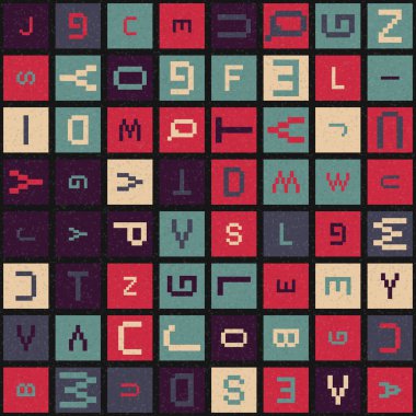 Soyut Geometrik Desen üretken hesaplama sanatı çizimi