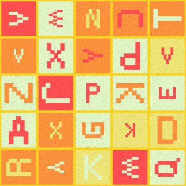 Soyut Geometrik Desen üretken hesaplama sanatı çizimi