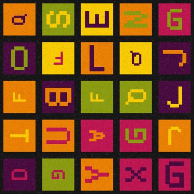 Soyut Geometrik Desen üretken hesaplama sanatı çizimi