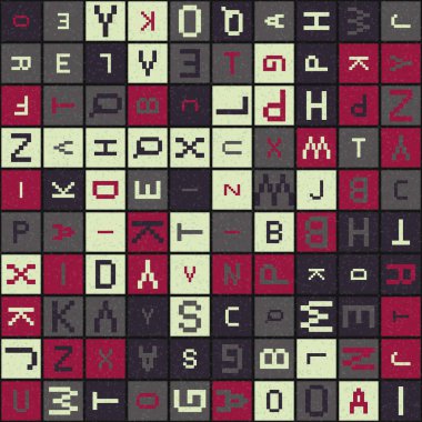 Soyut Geometrik Desen üretken hesaplama sanatı çizimi