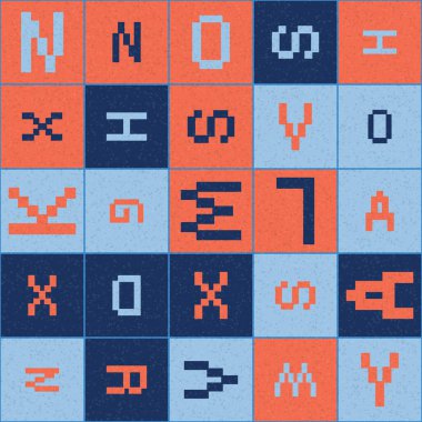 Soyut Geometrik Desen üretken hesaplama sanatı çizimi