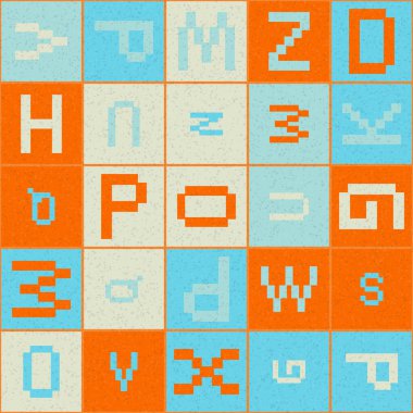 Soyut Geometrik Desen üretken hesaplama sanatı çizimi