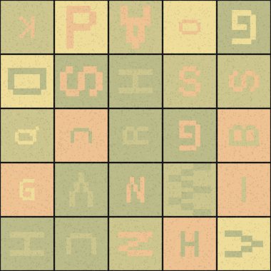 Soyut Geometrik Desen üretken hesaplama sanatı çizimi