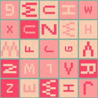 Soyut Geometrik Desen üretken hesaplama sanatı çizimi