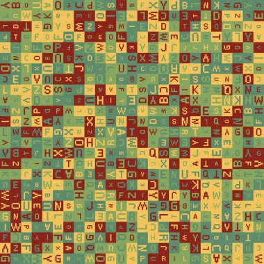 Soyut Geometrik Desen üretken hesaplama sanatı çizimi