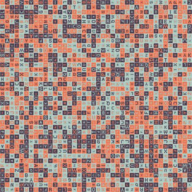 Soyut Geometrik Desen üretken hesaplama sanatı çizimi