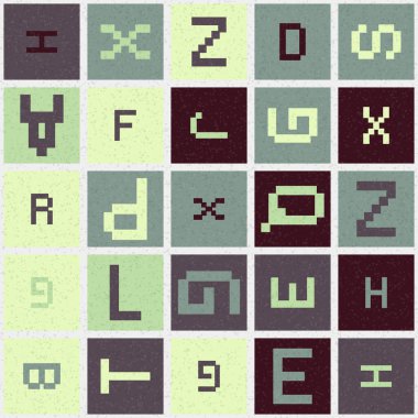 Soyut Geometrik Desen üretken hesaplama sanatı çizimi