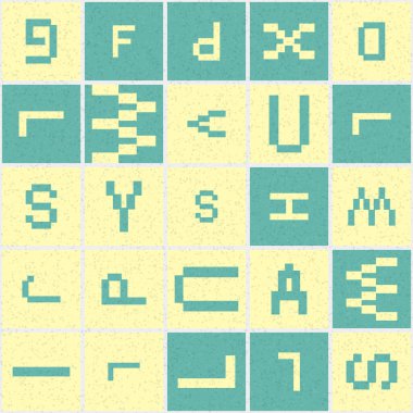 Soyut Geometrik Desen üretken hesaplama sanatı çizimi