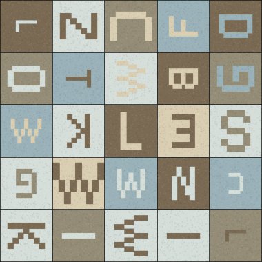 Soyut Geometrik Desen üretken hesaplama sanatı çizimi