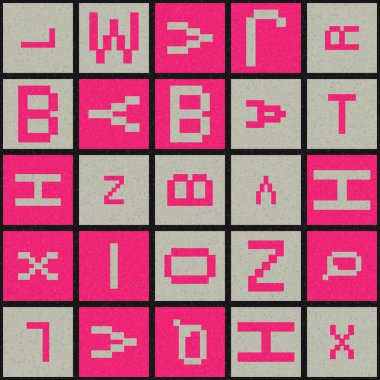 Soyut Geometrik Desen üretken hesaplama sanatı çizimi