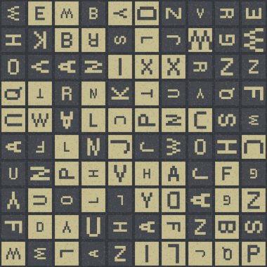 Soyut Geometrik Desen üretken hesaplama sanatı çizimi
