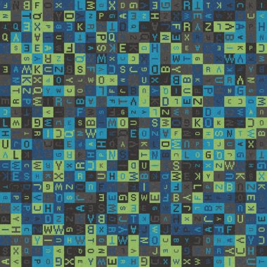 Soyut Geometrik Desen üretken hesaplama sanatı çizimi