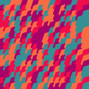 Soyut Geometrik Desen üretken hesaplama sanatı çizimi