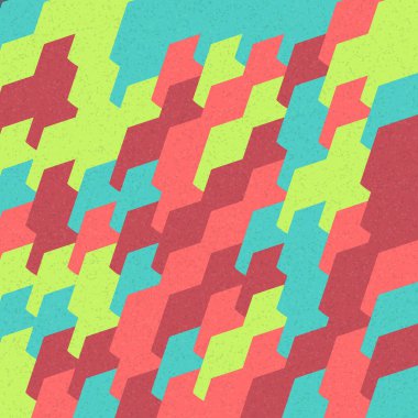 Soyut Geometrik Desen üretken hesaplama sanatı çizimi