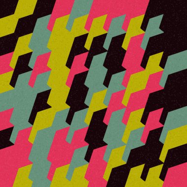 Soyut Geometrik Desen üretken hesaplama sanatı çizimi