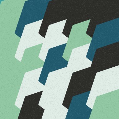 Soyut Geometrik Desen üretken hesaplama sanatı çizimi