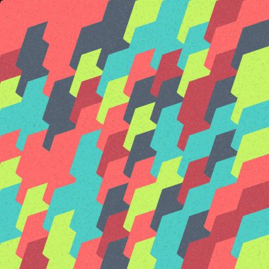 Soyut Geometrik Desen üretken hesaplama sanatı çizimi