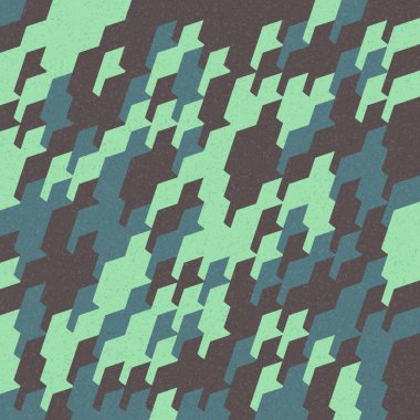 Soyut Geometrik Desen üretken hesaplama sanatı çizimi