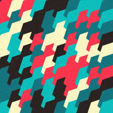 Soyut Geometrik Desen üretken hesaplama sanatı çizimi