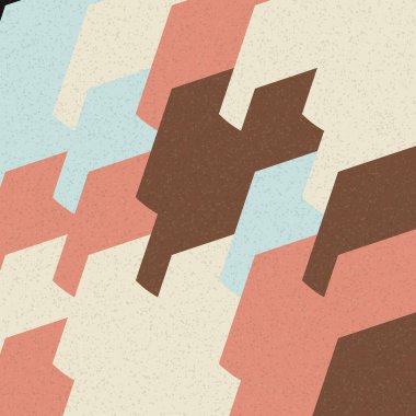 Soyut Geometrik Desen üretken hesaplama sanatı çizimi