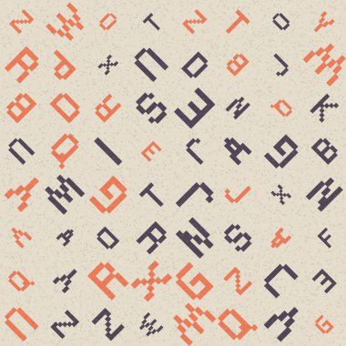 Soyut Geometrik Desen üretken hesaplama sanatı çizimi