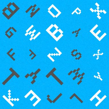 Soyut Geometrik Desen üretken hesaplama sanatı çizimi