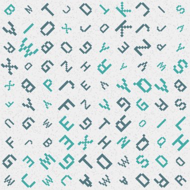 Rastgele alfabe harfleri, vektör duvar kağıdı 