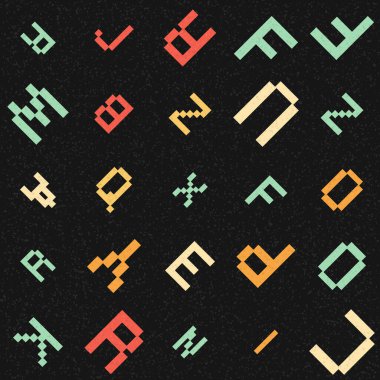 Soyut Geometrik Desen üretken hesaplama sanatı çizimi