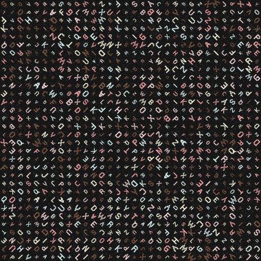 Soyut Geometrik Desen üretken hesaplama sanatı çizimi