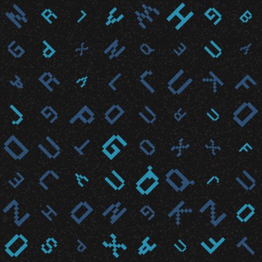 Soyut Geometrik Desen üretken hesaplama sanatı çizimi